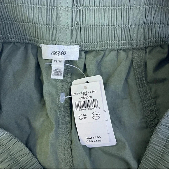 Aerie American Eagle Green High Waisted Go-For-It Baggy Cargo Pants Size XS NWT - Picture 8 of 9